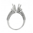0.85 Cts. 18k White Gold Diamond Engagement Ring Setting